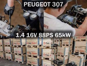 Geprüfter Austauschmotor kaufen für PEUGEOT 307 1.4 16V 88PS 65kW. Gebraucht oder überholt im online Shop.