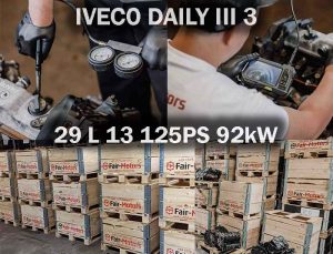 Geprüfter Austauschmotor kaufen für IVECO DAILY III 3 29 L 13 125PS 92kW. Gebraucht oder überholt im online Shop.