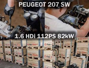 Geprüfter Austauschmotor kaufen für PEUGEOT 207 SW 1.6 HDi 112PS 82kW. Gebraucht oder überholt im online Shop.