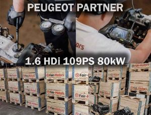 Geprüfter Austauschmotor kaufen für PEUGEOT PARTNER 1.6 HDi 109PS 80kW. Gebraucht oder überholt im online Shop.