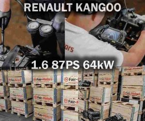 Austauschmotor Shop für RENAULT KANGOO 1.6 87PS 64kW Motoren. Gebraucht oder Überholt.